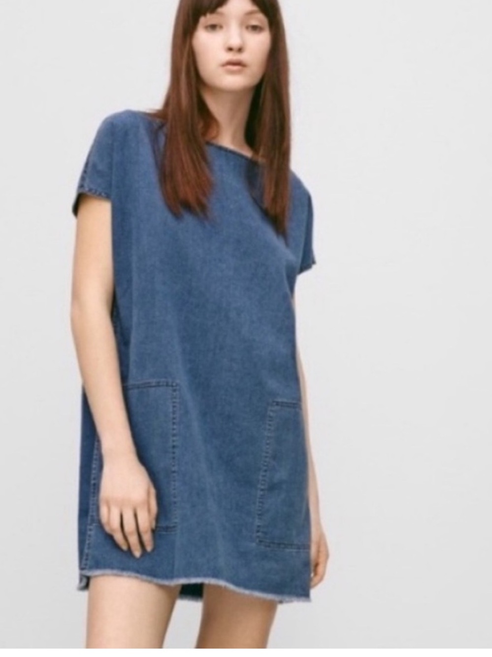Wilfred Free Nori Denim Jean Dress XS Aritzia